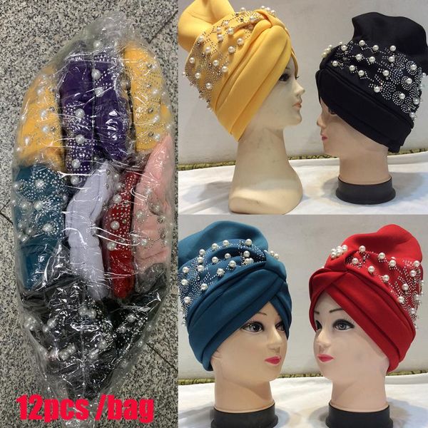 

ethnic clothing 12pcs mix color in 1 dozen muslim prayer hats beading india arabic saudi caps turban colorful women's hijabs wholesale, Red