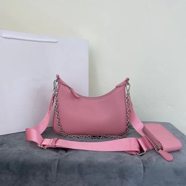 

2021 womens handbags bags crossbody designer purses lady handbag tote vintage 2005 nylon shoulder hobo fashion duffle pink bag