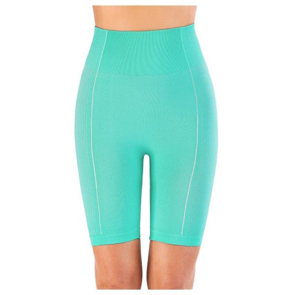 

yoga outfit women seamless pants summer fashion solid high waist sports fitness clothing comfort and leisure leggings short d19#