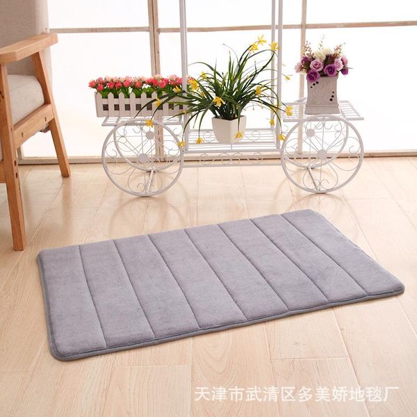 

carpets coral velvet memory foam slow rebound carpet mats bathroom kitchen foot into the door mat