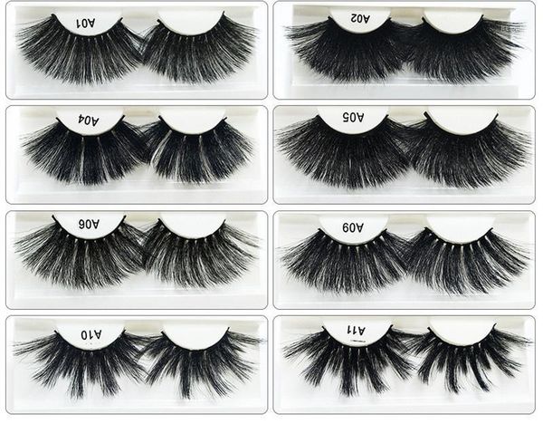 

8 styles 1pairs 25mm false eyelashes natural/thick long eye lashes wispy makeup beauty extension tools wimpers1