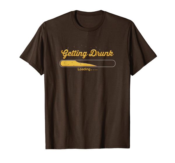 

getting drunk, loading t-shirt funny humor drinking tee, White;black