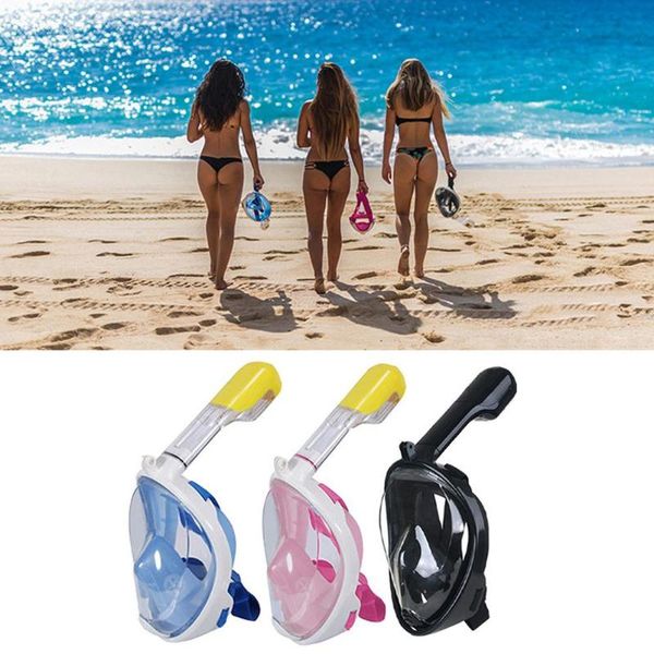 

diving masks swimming mask full face anti-fog snorkeling underwater spearfishing facewear glasses for kids adults dropship