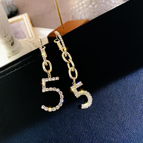 

dangle & chandelier exaggerated big statement drop earrings for women baroque vintage rhinestone crystal 5 digital pendiente, Silver