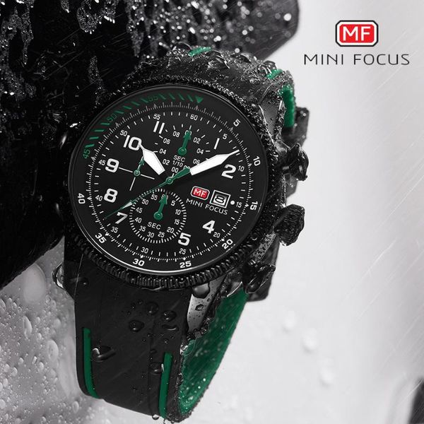 

wristwatches relojes mini focus watch men luxury chronograph silicone waterproof military mens sports watches analog quartz relogio masculin, Slivery;brown