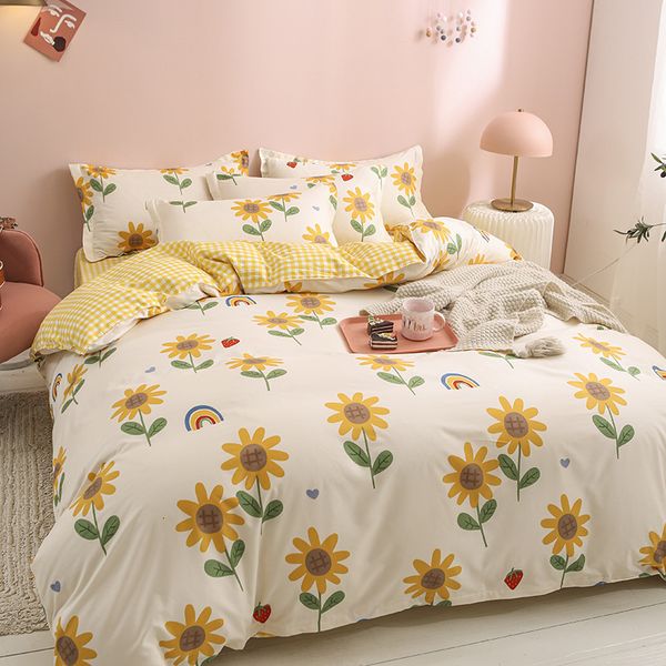 

four piece bedding set aloe cotton sheet quilt cover student dormitory three piece entity