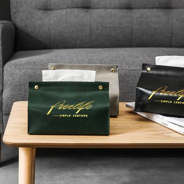 

tissue boxes & napkins simple car box case leather retro napkin container home decor paper holder wet wipes storage