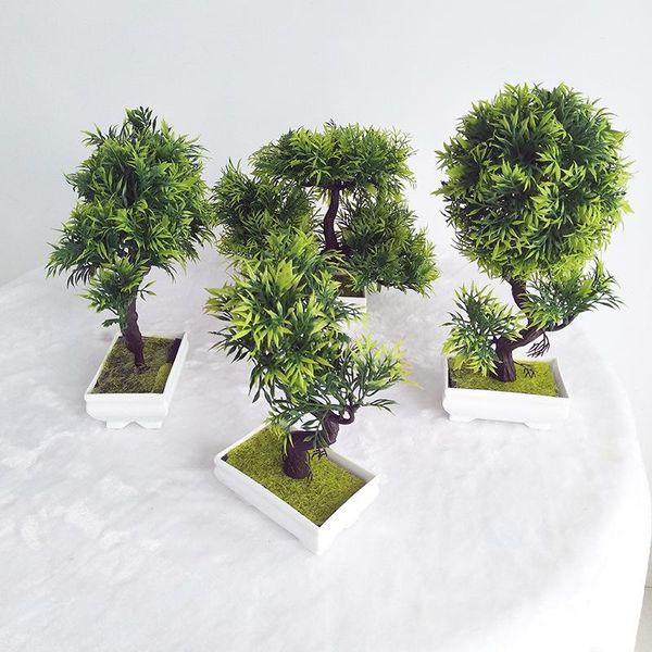 

living room plastic flower ornament decoration simulation artificial plant leaf car bonsai green fake decorative flowers & wreaths