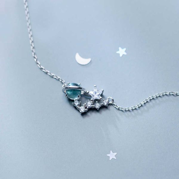 

Mloveacc 925 Sterling Silver Women's Necklace, Secret Star Pendant, Brand Jewelry, Transparent, Cz, Fashion