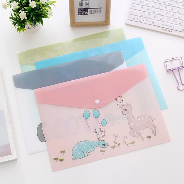 

business card files 10pcs/lot file folder cute cartoon animals a4 paper bag kawaii translucent document for and school office supplies