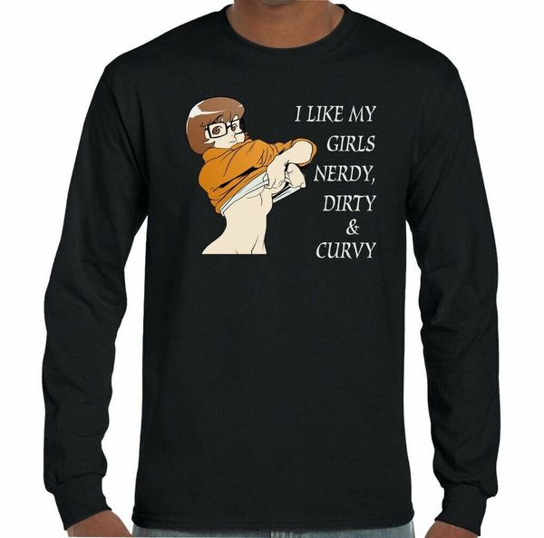 

biker t-shirt i like my women nerdy dirty curvey mens funny velma scooby doo, White;black