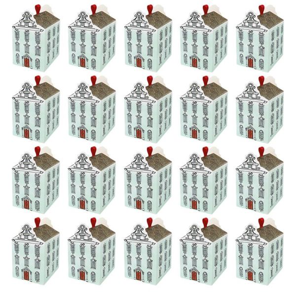 

gift wrap 50pcs creative paper storage boxes wedding candy house shape