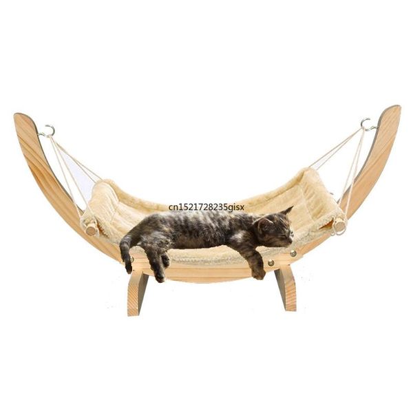 

dog apparel multifunctional wooden swing pet cat bed soft kitten house cats hammock puppy dogs hanging beds mat durable toy