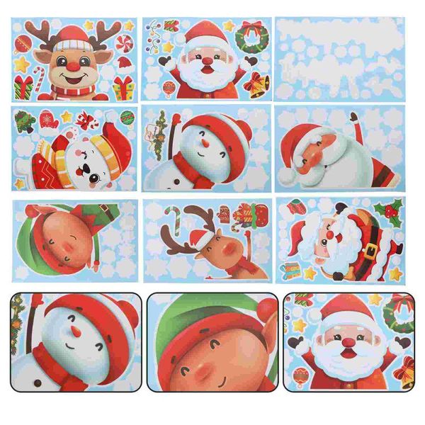 

window stickers 1 set decorative xmas decals christmas pvc wall