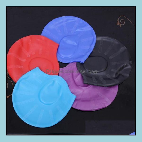

water sports & outdoorsears protector diving elastic sile surfing cap bath hat waterproof swimming caps for men women ear protect swim