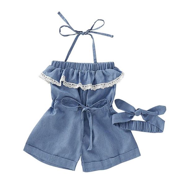 

trousers girls solid color piece pants fashion jeans girl sling section waist, Blue