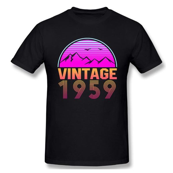 

men's t-shirts retrowave vintage 1959 birthday gift idea tshirt man t shirt woman, White;black