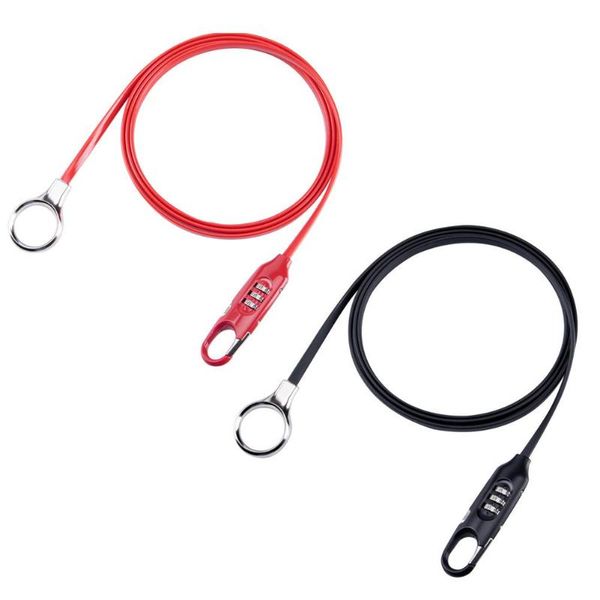

bike locks universal anti-theft bicycle lock password steel cable mountain code motorcycle helmet