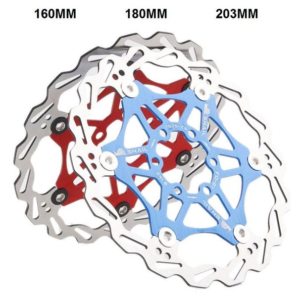 

bike brakes mountain floating disc bicycle brake pad six nails 180 160 203mm