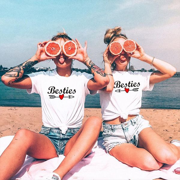 

friends white es casual tee womens t shirts femme sister o neck camisas mujer