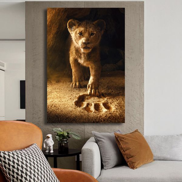 

wall art posters print on canvas painting lion king simba decoracion hogar moderno for living room kid'room cudros no frame