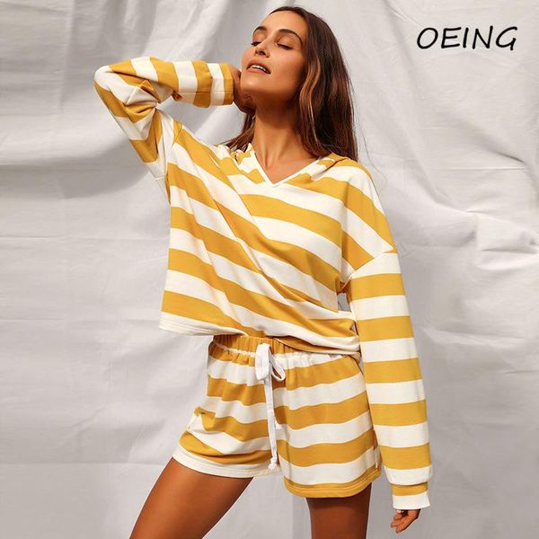 

gym clothing summer sport suits 2021 women's casual stripe two piece sets outfits activewear hoodie and shorts tracksuit, White;black