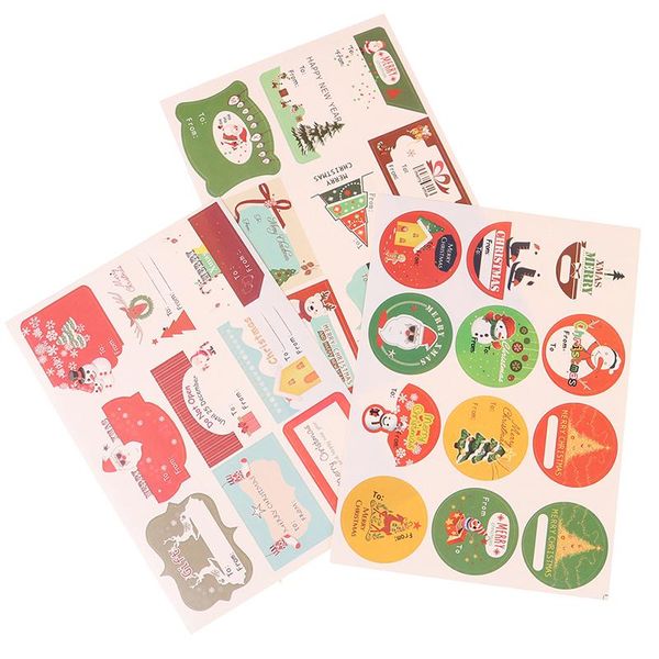 

gift wrap christmas box decoration stickers label baking wrapped sealing sticker