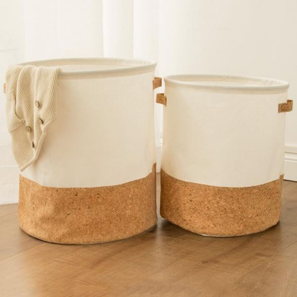 

1pc durable toy storage washable kraft paper basket multifunction home bags