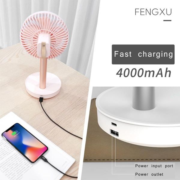 

electric fans p19 cooling fan 3-speed adjustable portable mini hand 4000mah rechargeable usb desk air fengxu shakes head
