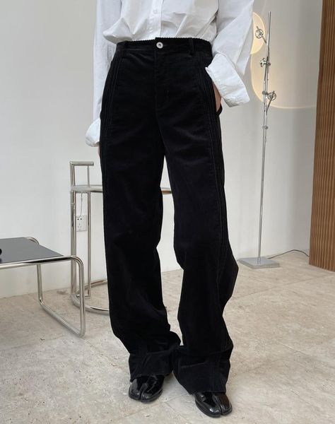 

woman straight long velvet trousers women's jeans, Blue