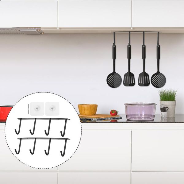 

hooks & rails 2pcs stainless steel hook rack punch bathroom cupboard storage