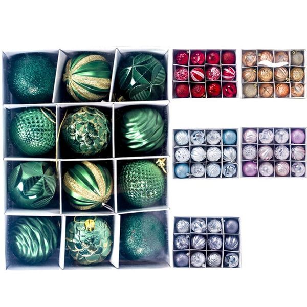 

christmas decorations tree pendant boxed gift ball 12pc 6cm pvc for home decor