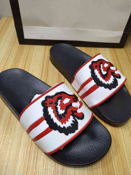 

slippers summer mens womens sandals beach slide home comfortable material flat scuffs sliders fashion foam runner shoes pattern print rubber, Black