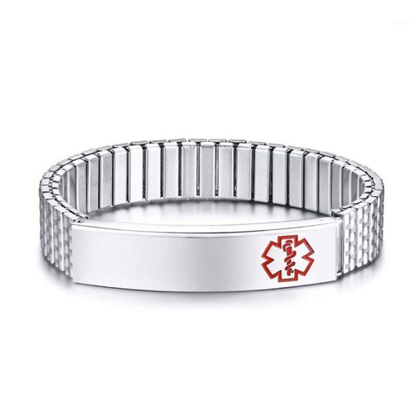 Pulseiras de logotipo retráteis de aço inoxidável para amantes Plate Curved Plate pode abrir Bracelet Couples Jewelry Gifts Bangle