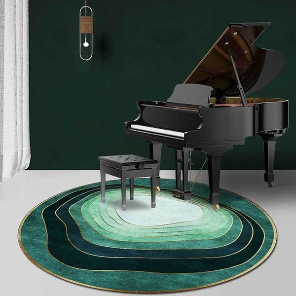 

carpets nordic green large round rugs and for home living room anti slip bedroom carpet luxury piano chair floor mat big size