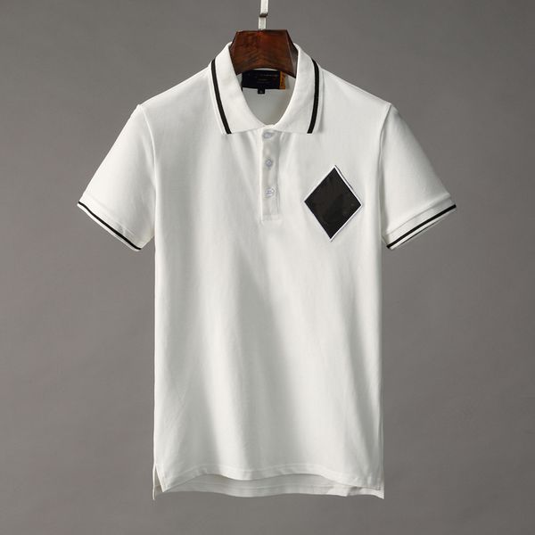 

british polos brand men's short-sleeved simple fashion classic laurel perriinglys summer lapel shirt, White;black