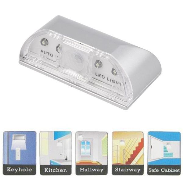 

book lights est 4 led auto pir sensor light home door wireless motion detection