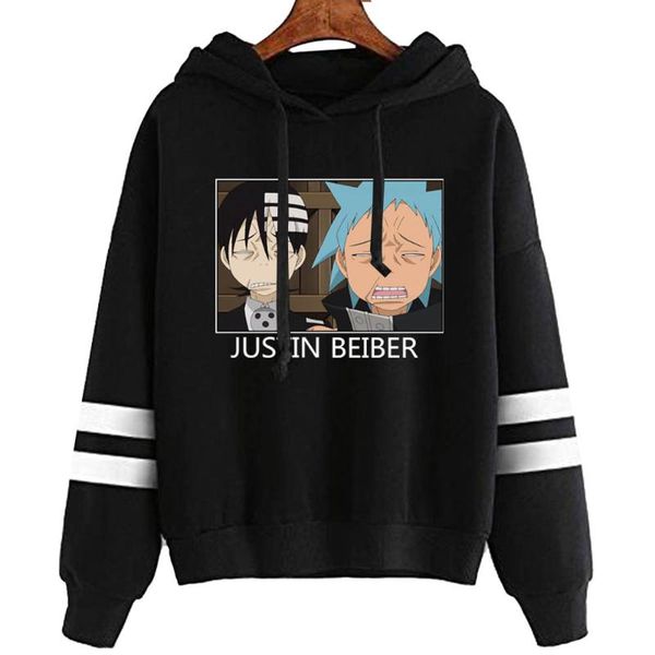 

men's hoodies & sweatshirts japan anime soul eater hoodie funny creativity streetwear pullover male, Black