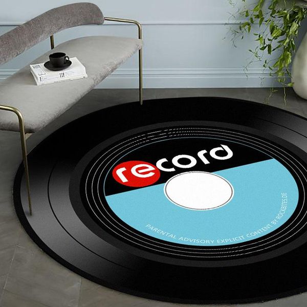 

carpets stylish personality print red blue round non-slip mat carpetcustom size