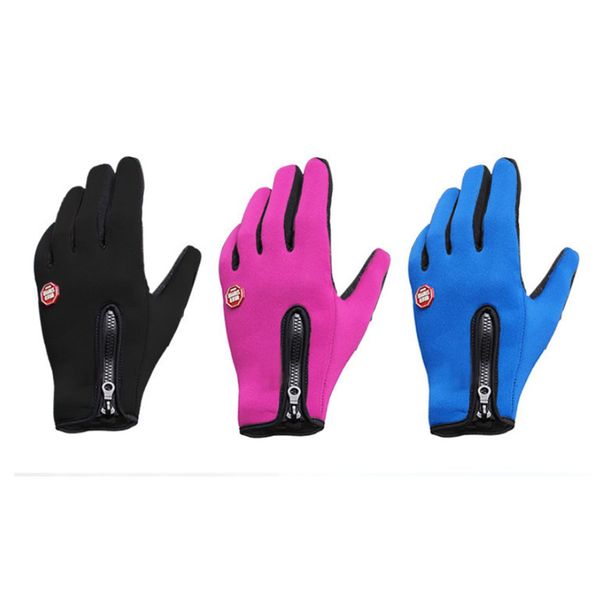 Dokunmatik ekran rüzgar geçirmez açık spor eldivenleri, erkek kadın kış polar termal sıcak koşu eldivenleri, kayma anti siklin yy28