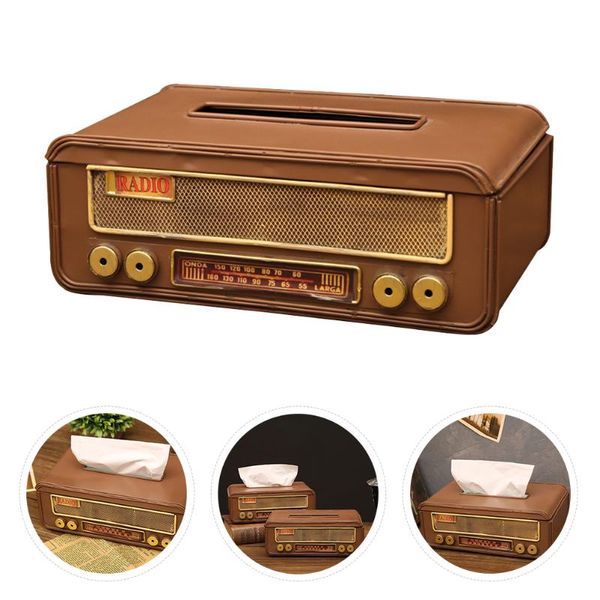 

tissue boxes & napkins 1pc creative box extraction container radio shaped for home bar