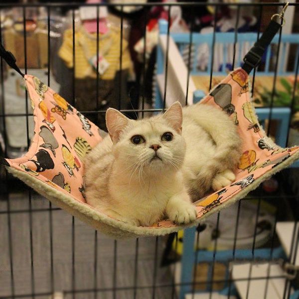 

cat beds & furniture hammock in autumn and winter, pet pad plush cage hook nest bed hamster hammock.