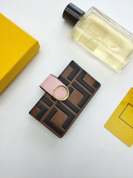 

2021 famous printing embroidery cardholder women d card holders designer leather canvas luxury printing retro wallet mini bank card bag card, Red;black