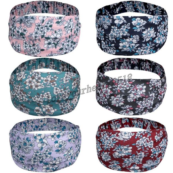 

headbands new style broken flower is elasticated print hairpiece headband movement breathes sweat temperament hair band, Silver