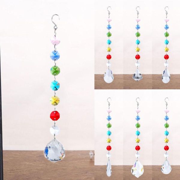 

garden decorations k9 crystal glass hanging home decor decoration rainbow suncatcher sparkling gardening outdoor ornaments string yard q7b7
