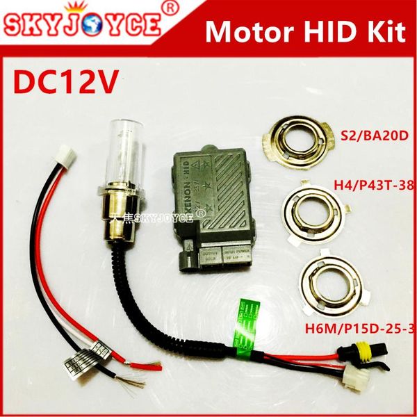

car headlights 2 sets 35w 3200lm ba20d h4 h6 hi/lo motorcycle hid headlight brighter bicycle bike motorbike headlamp accessory