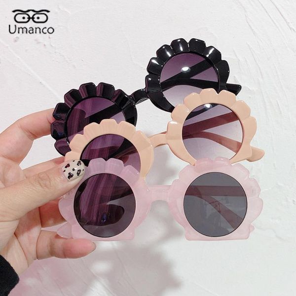 

sunglasses 2021 lovely round shell for girls boys plastic frame ac lens children sun glasses anti uv400 summer vacation gift, Blue