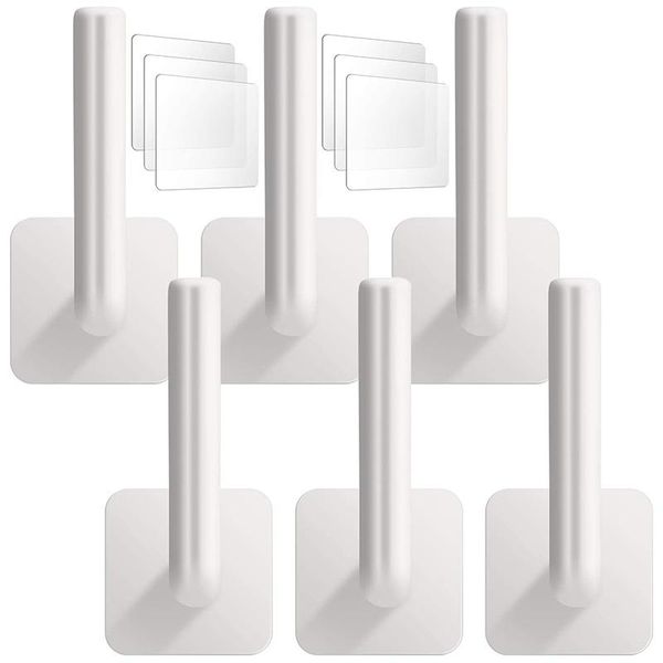 

pieces adhesive paper towel holder no drilling wall mount rack dispenser with 6 stickers storage boxes & bins