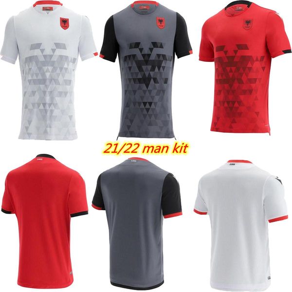 

21/22 albania national team soccer jerseys 21 22 home away third men kit size s-xxl football shirts, Black;yellow