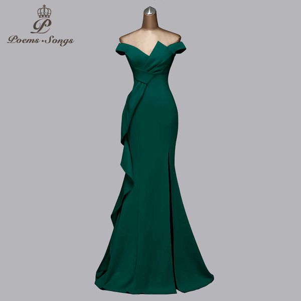 Schöne Bonbonfarbene Abendkleider Gree Kleid Ballkleider Meerjungfrau Vestidos de Fiesta de Noche Damen Kleid elegant 210719